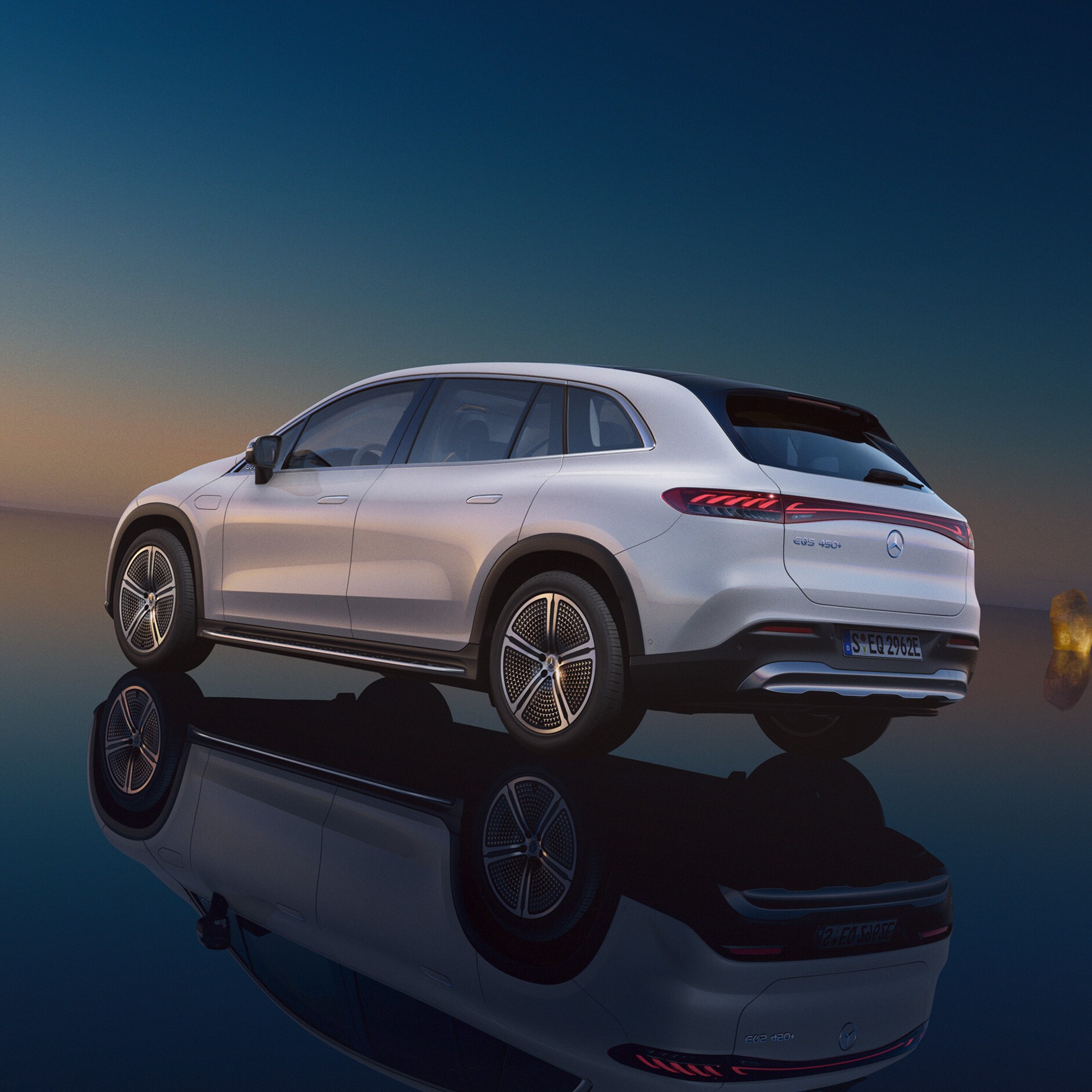 Elektrische mobiliteit | Mercedes EQS SUV De afbeelding toont een zijaanzicht van de Mercedes EQS SUV.